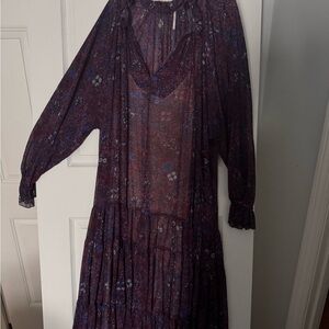 Free People Purple Floral Maxi Dress